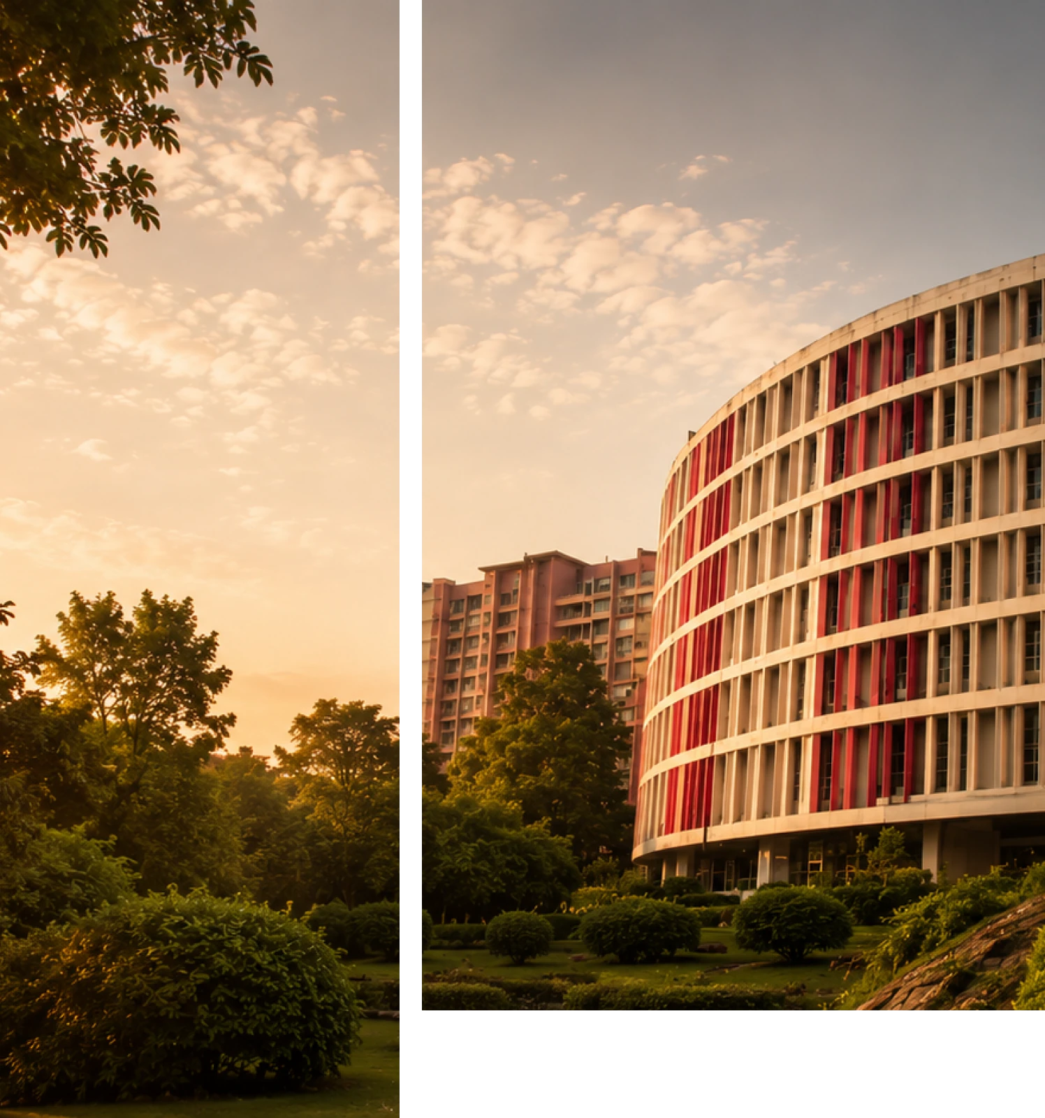 KJSIM campus buildings and landscaped greenery in Mumbai